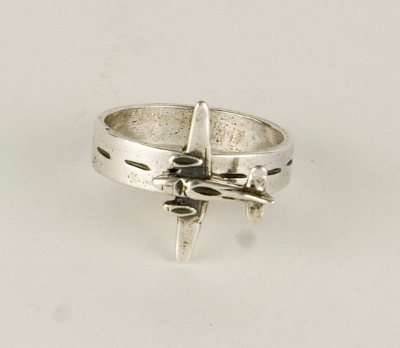 airplane sterling silver ring airplane sterling silver ring