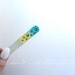 Hawaiian Shirt Flowers Crystal Nail File blue ultraviolet yellow decorative designer retro UV glow