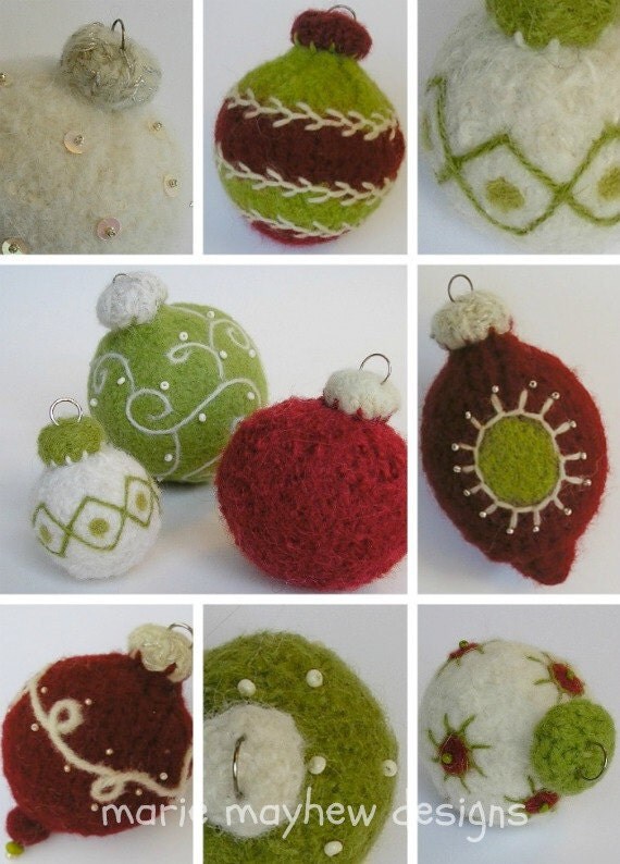 pdf pattern a knit felt wool holiday ornaments downloadable pdf pattern a knit felt wool holiday ornaments downloadable