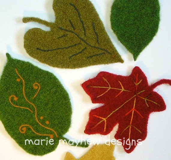 Pattern For Felt Leaves | pattern booklet a knit felt wool leaves pattern Pattern For Felt Leaves | pattern booklet a knit felt wool leaves pattern