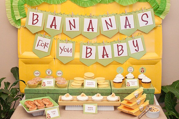 MONKEYING AROUND Baby Shower Collection - Printable Décor Il_570xn
