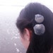 After the Storm - Grey Blue Scallop Seashell Barrettes Seashell Hair Clips Sea Shell Barrettes Sea Shell Hair Clips Shell Hair Accessories