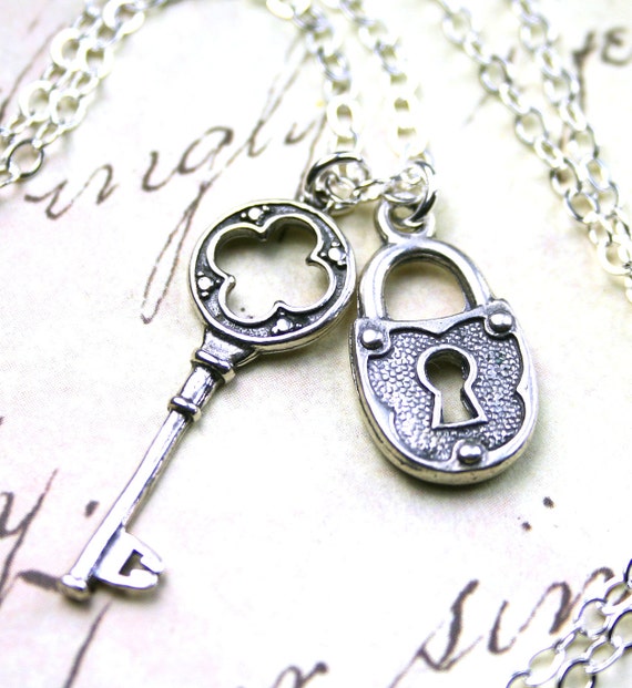 The Celtic Key and Lock Necklace Silver Key Pendant All