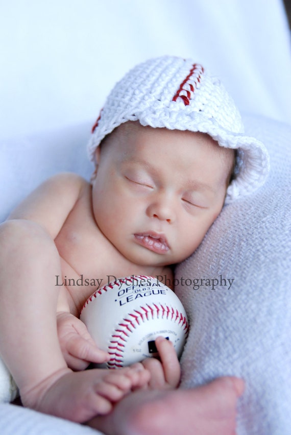 Items similar to Baby Boy crochet Baseball hat beanie on Etsy