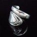 Spoon Ring, Lovelace, Floral Ornate Spoon Jewelry