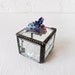 10% SALE - Beveled Glass Jewelry Box with Rainbow Bismuth Gem on Top