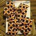 Orange and Black on White Polka Dot Pinwheel Bows