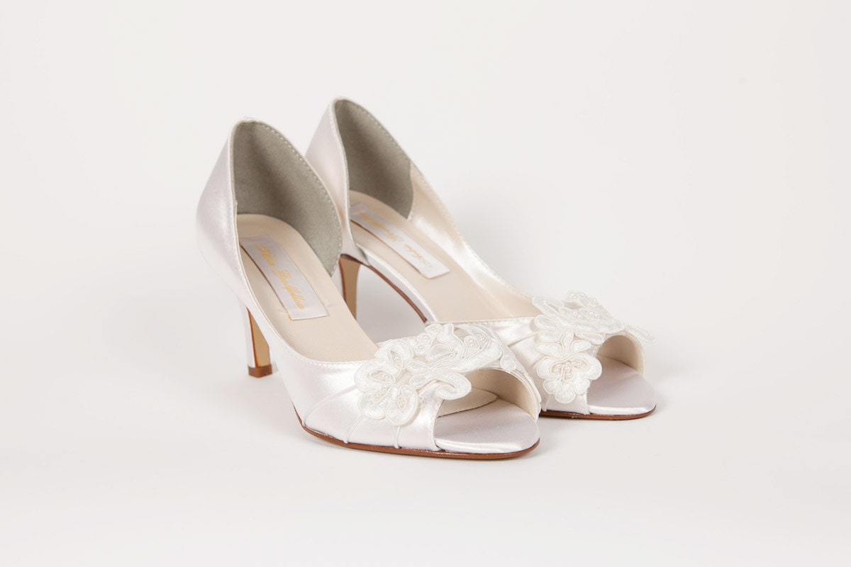 ivory bridal shoes 3 inch heel