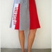 Washington Redskins T Shirt Skirt / Apple Red Gray / Women / Flare / Cotton / Soft / Eco Friendly / Gift for Her / ohzie