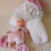 Crocheted Cradle Church Purse with Vintage Baby Doll