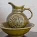 Mccoy Pottery, Mccoy Pitcher, Pitcher and Bowl, Turkey, Thanksgiving Decor, olive green, Bird, USA pottery, Folk Art, Country home Decor