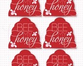 Valentine PRINTABLE Gift Tag 'Be My Honey' INSTANT DOWNLOAD by Love The Day Il_170x135