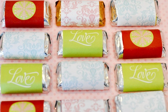 A Vintage Christmas PRINTABLE Party Candy Bar Wrappers (INSTANT DOWNLOAD) by Love The Day Il_570xn
