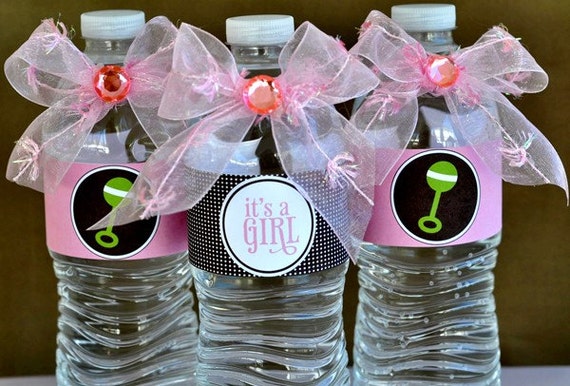 So Girly Baby Shower PRINTABLE Drink Labels from Love The Day Il_570xn