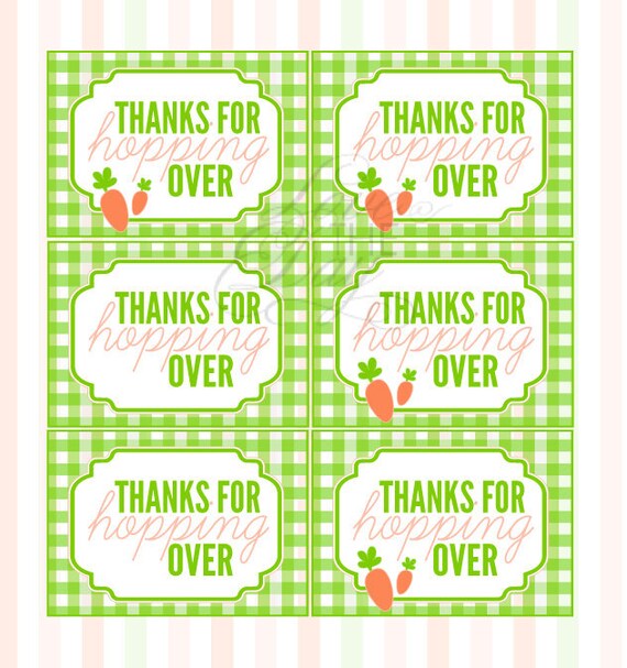 Hoppy Easter Party PRINTABLE Favor Tags (INSTANT DOWNLOAD) from Love The Day Il_570xn