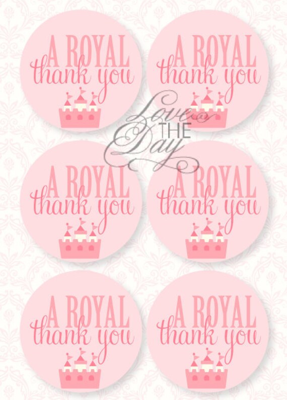 Pinkalicious Princess Party PRINTABLE Birthday Favor Tags from Love The Day Il_570xn