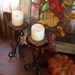 Rustic Black Metal Candle Holders