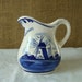 MID CENTURY Delft Blue Hand Painted Creamer