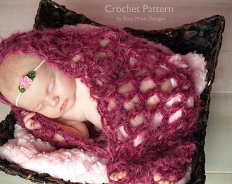 CROCHET PATTERN - Cuddly Baby Cozy - Photo Prop - Easy - PDF 406 - Sell what you Make