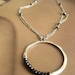 Sterling silver and black onyx rondelle necklace