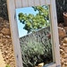 Picket Fence Wall Mirror Shabbily Aged White and Distressed 20 x 37