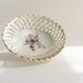 Vintage Trinket Tray, Shabby Chic China Bowl, Vanity Dish, Colorful Floral Design,