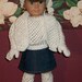 American Girl Doll Clothes 6 Pc. Sweater and Denium Skirt Set with Accessories