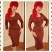 Bombshell 1950's Hourglass Cable-Knit Knitted Curve Hugging Cocoa Brown Sweater Dress - Bad Girl - VLV - Mad Men - Rare Plus Size XL to XXXL