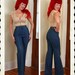 PERFECT 1970's High Waisted Wide Leg Blue Denim Jeans by Levi's - Orange Tab Small E - Braided Waistband - Hourglass Fit - Long - Size M