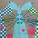 1950's vintage Tea Towel -.- Three Happy Mice -.- designed by Louise Fougstedt, made in Sweden