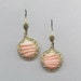 Mid 1900s Slag Glass Button Earrings