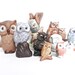 Vintage Owl Figurine Lot - 9 Retro Cute Ceramic Bird Decorations / Instant Owl Collection
