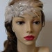 Rush ORDER,All time BEST SELLER, Feather Rhinestone Flapper headband, Vintage headpiece, Champagne and Ivory, Flapper Style, Style B030