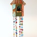 Birdhouse Suncatcher Circus Animal Circus Theme Beaded Mixed Media Bohemian Boho Childs Room Outdoor Decor Garden Decor