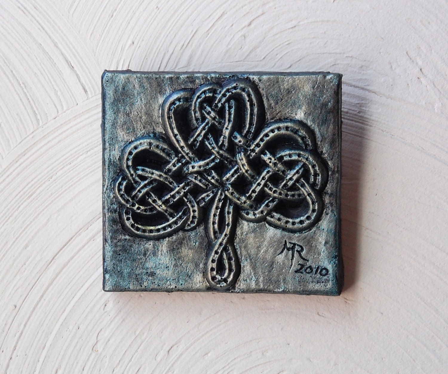 Celtic Shamrock Stone Art Celtic Knot Garden Tile Ireland