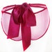SAMPLE SALE ,Size Small, Britt bow tie Knicker, pink silk chiffon Panties