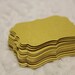 Yellow Gold Shimmer Die Cut Tag Set of 20