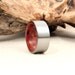 Titanium Lined with Redwood Burl Wood Ring Titanium Ring