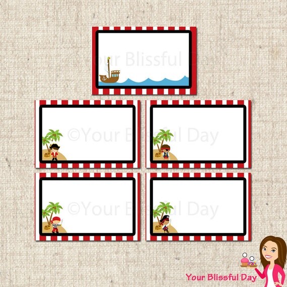 PRINTABLE Boy Pirate Label Tents Il_570xn