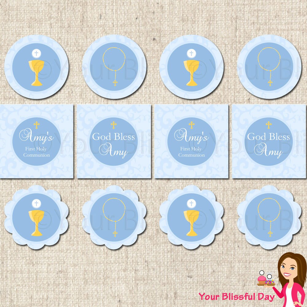 PRINTABLE Personalized First Communion Party by yourblissfulday