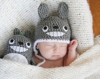 Crochet Totoro Hat (Newborn) Made To Order