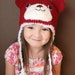 SALE - Red Bear Crochet Hat (4T - Preteen)
