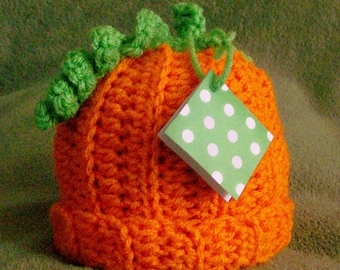 Pumpkin Hat, Crochet Pumpkin Hat, Fall Pumpkin Hat, Pumpkin Photo Prop, Baby Pumpkin Hat, CbbCreations, Thanksgiving Pumpkin Hat