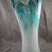 Blue and White Swirl Glass Vase