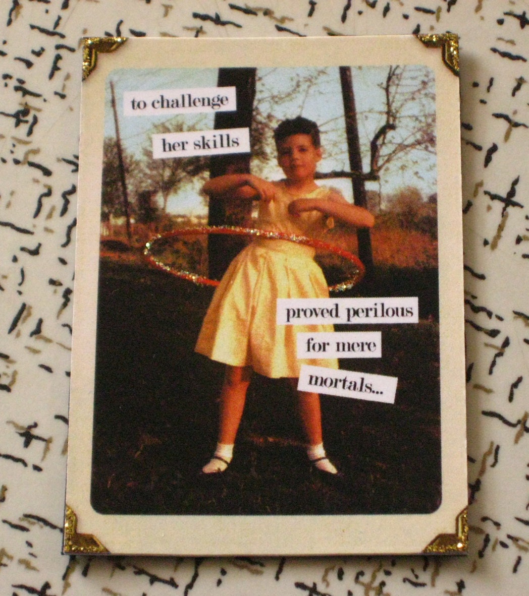 Funny Hula Hoop Retro Photo by MyRetroStuff on Etsy