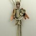 Angel Freya Is Gathering Flowers - Up Cycled Sterling, Sterling Spoon,Copper, And Copper Art Clay - Art Jewelry Pendant - 743