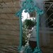 CHOOSE Color or Aqua Ornate Distressed Finish Sea Shell Mirror Beach Cottage Decor Use in Foyer, Bathroom, Nursery, etc.... 32 x 15 /2
