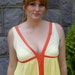 SALE SALE SALE yellow and orange dress by warners sleeveless slip dress large medium 60s 70s lingerie nightie