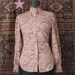 Vintage Villager Paisley 1970's Secretary Blouse-Size Small
