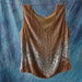 Flapper Style Top Silk Chiffon Ombre Pale Champagne Nude Copper Iridescent Sequined Shell Art Deco Style